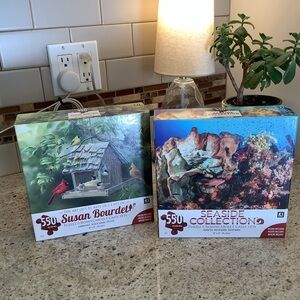 Two Puzzles Susan Bourdet Birds and Seaside Collection 550-Piece Puzzles * New